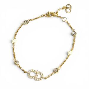 DIOR Gold Pearl Charm Bracelet